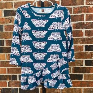 Tea Collection Teal and Purple Dress with butterflies